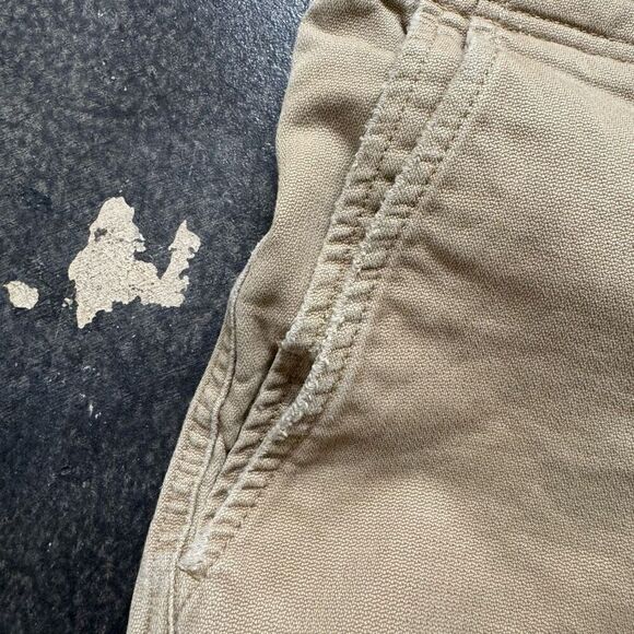 Op Ocean Pacific Men’s Tan Cargo Shorts Distressed Style Size 36 100% Cotton - Picture 14 of 16